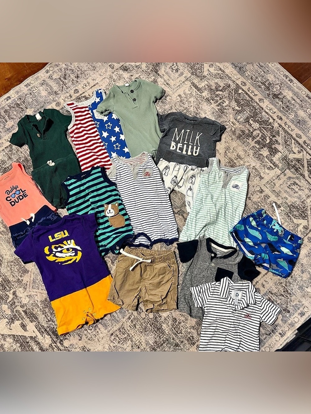 Baby 3M Mixed Clothing Lot Blue Green